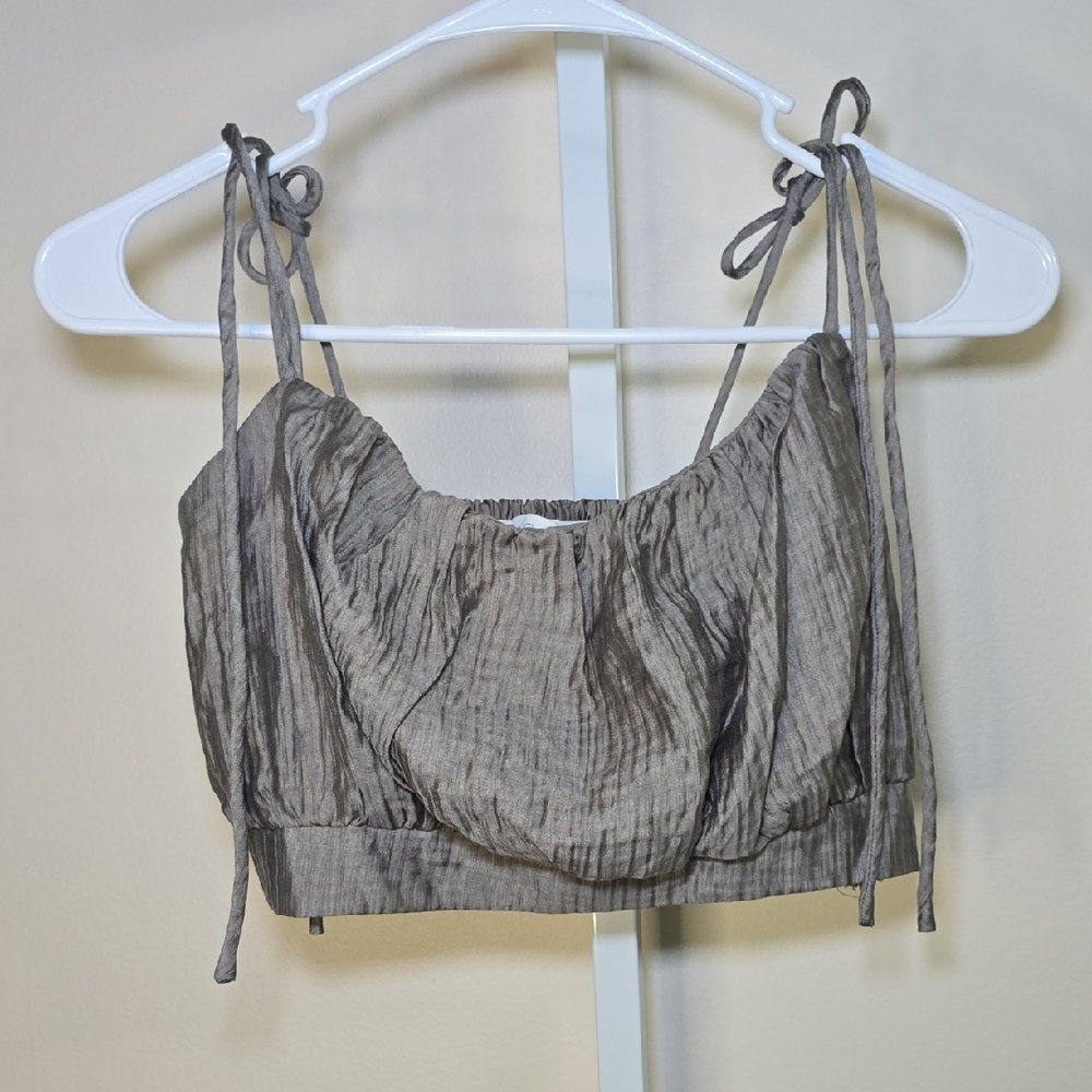 Astr Gray‎ Ruched Tie Front Camisole Ladies Sz XS